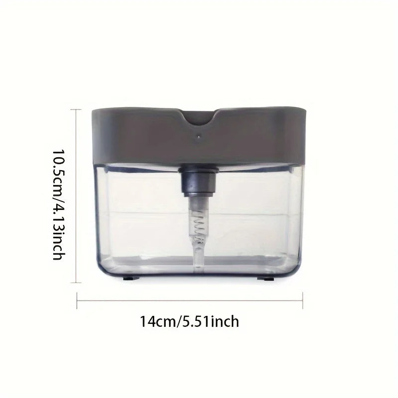 2 In 1 Soap Dispenser Soap Pump With Sponge (random Color )