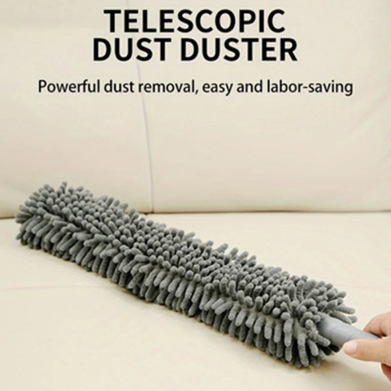 Fan Duster Flexible Micro Fiber Duster With Telescopic Stainless Steel Handle For Fan Cleaning Specially (random Color)