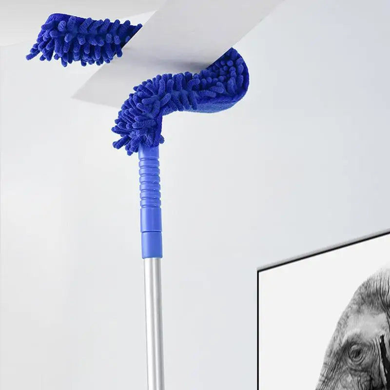 Fan Duster Flexible Micro Fiber Duster With Telescopic Stainless Steel Handle For Fan Cleaning Specially (random Color)